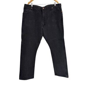 Wrangler Mens Black Relaxed Fit Jeans 42x32 100% Cotton